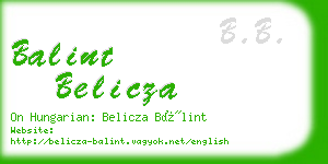 balint belicza business card